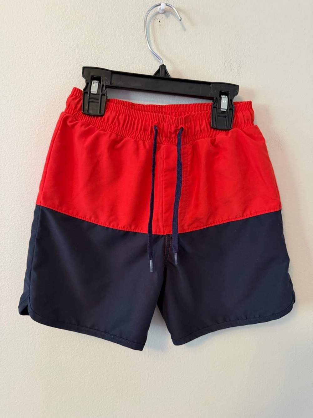 Minnow Two-Tone Red & Navy Swim Trunks